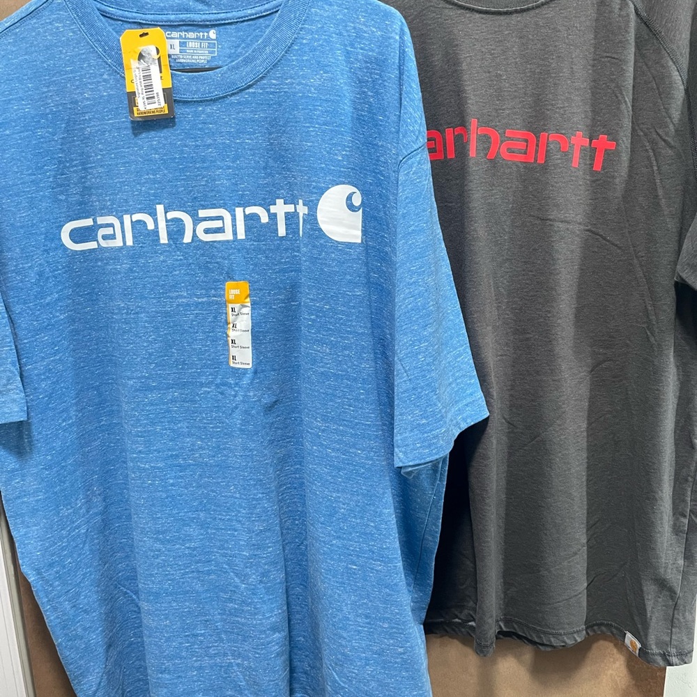 Carhartt Blue and Gray T-Shirts